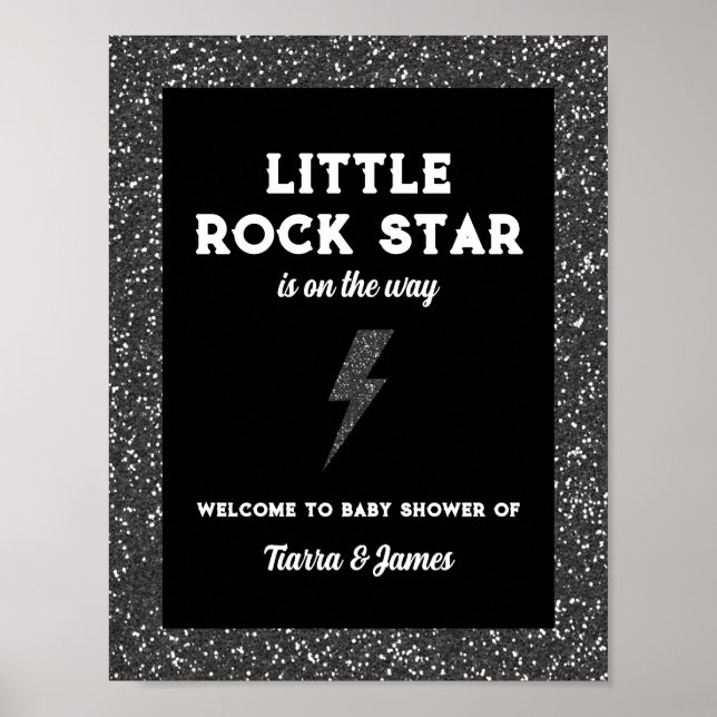 Little Rock Star Baby Shower Welcome Poster (Front)