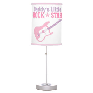 Little Rock Star Guitar Girls Nursery Room Decor Table Lamp