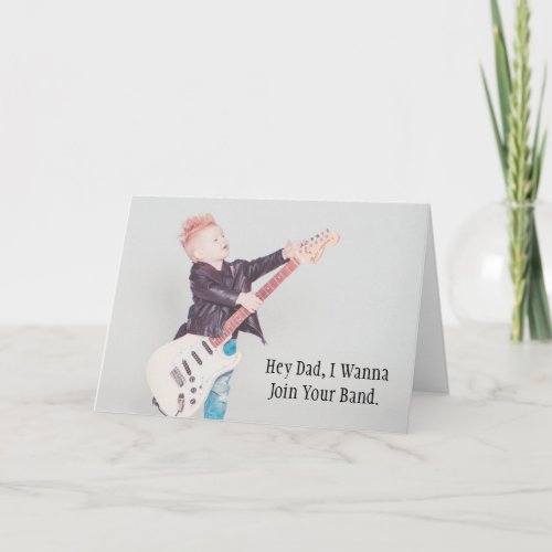Little Rocker Guitarist Birthday Card
