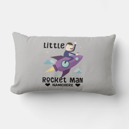 Little Rocket Man Lumbar Pillow