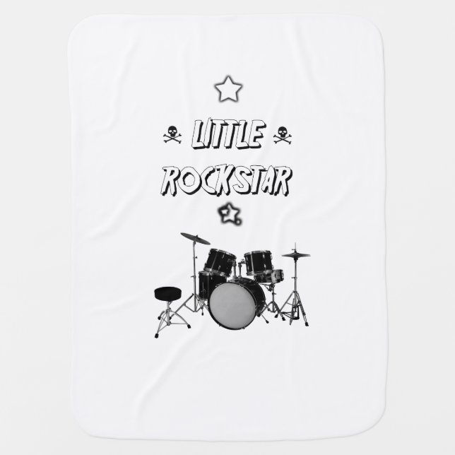 Little Rockstar - Rock Star Baby Blanket (Front)