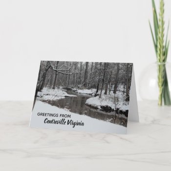 Little Rocky Run Centreville Clifton Virginia Holiday Card by CindyBeePhotography at Zazzle