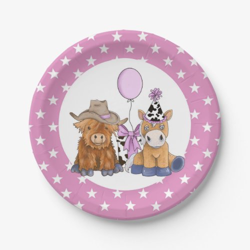Little Rodeo Birthday Party Plates _ Girl