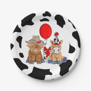 Little Rodeo Birthday Party Plates - Red