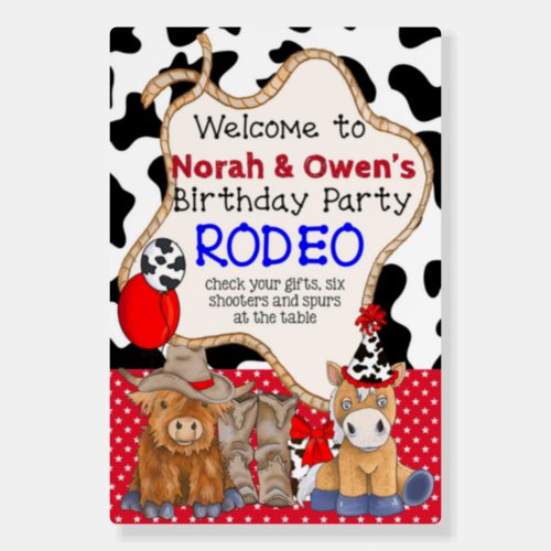Little Rodeo Welcome Sign _ Red