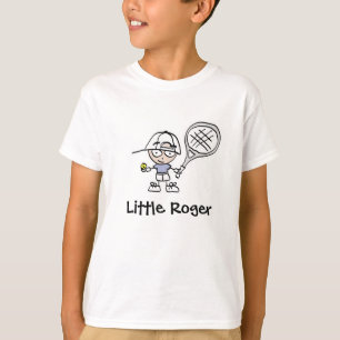 Little Roger Tennis Cartoon T shirt For Boys