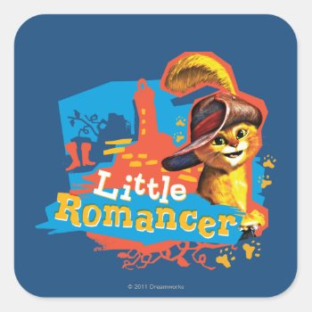 Little Romancer Square Sticker by pussinboots at Zazzle