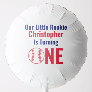 Little Rookie Baseball 1st Birthday Baby T-Shirt Balloon