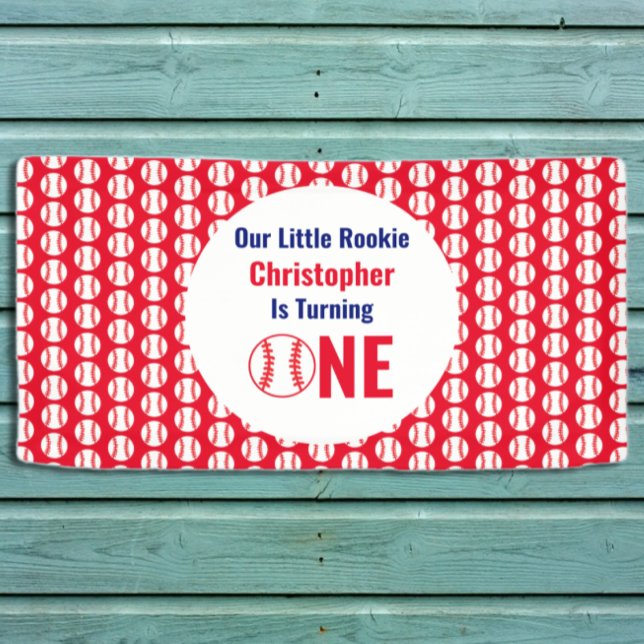 Little Rookie Baseball 1st Birthday Banner (Creator Uploaded)