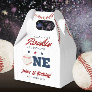 Little Rookie Baseball 1st Birthday Favor Boxes