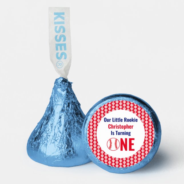 Little Rookie Baseball 1st Birthday Hershey®'s Kisses® (Front)