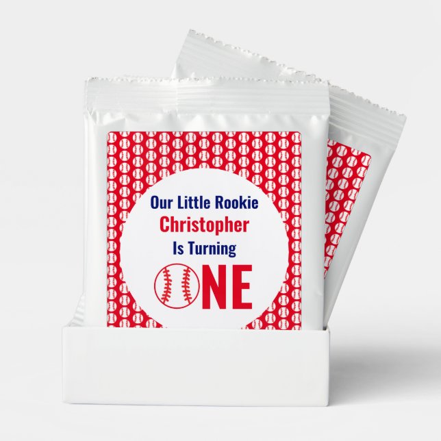 Little Rookie Baseball 1st Birthday Lemonade Drink Mix (Pair)