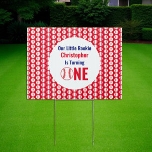 Little Rookie Baseball 1st Birthday Sign