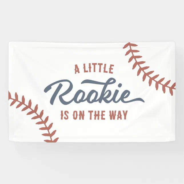 Little Rookie Baseball Baby Shower Banner | Zazzle