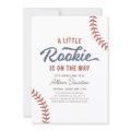 Little Rookie Baseball Baby Shower Invitation | Zazzle