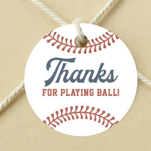 Baseball Boy Gift Enclosure Cards/ Birthday Party Tags 