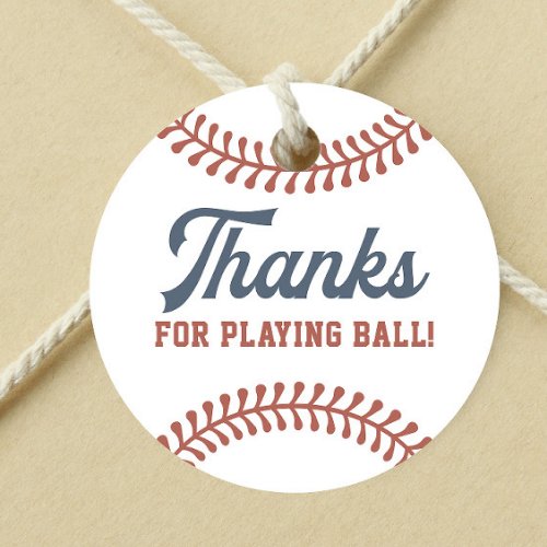 Little Rookie Baseball Boys 1st Birthday Party Favor Tags