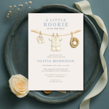 Little Rookie Baseball Clothesline Baby Shower