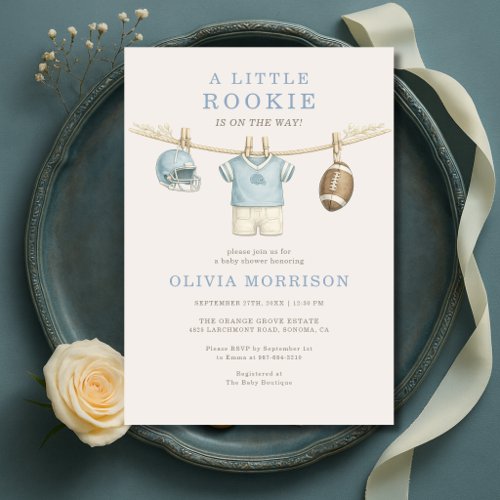 Clothesline baby shower invitation