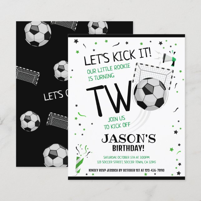 Little Rookie Soccer Budget 2nd Birthday (Front/Back)