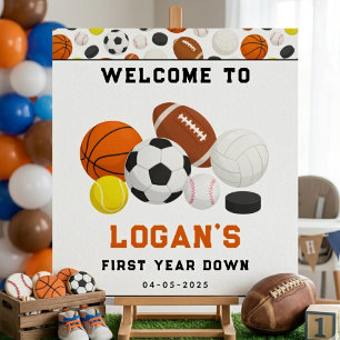 Little Rookie Sports 1st Birthday All-Star Foam Board