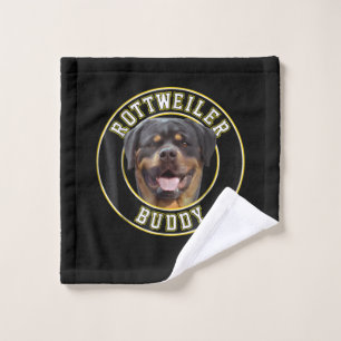 Little rottweiler buddy wash cloth