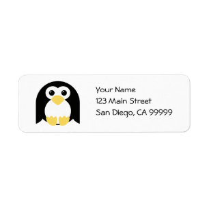Little Round Penguin Label