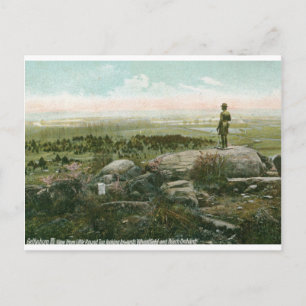 Little Round Top, Gettysburg Battlefield Vintage Postcard