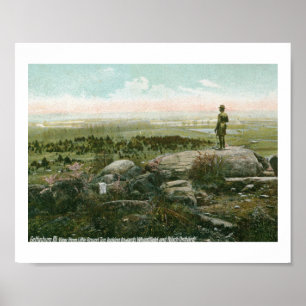 Little Round Top, Gettysburg Battlefield Vintage Poster