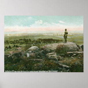 Little Round Top, Gettysburg Battlefield Vintage Poster