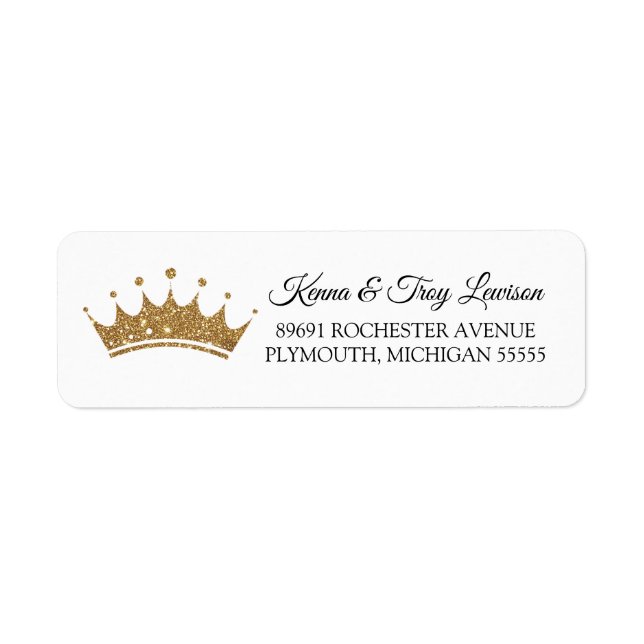 Little Royal Crown Prince or Princess Address Label (Front)