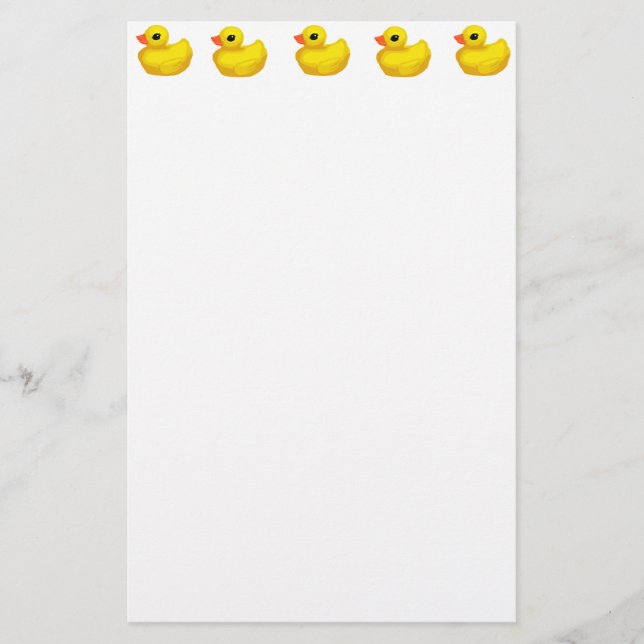 "Little Rubber Ducky" Stationery (Front)