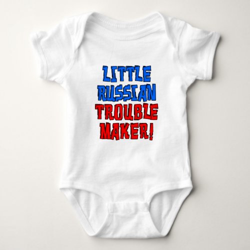 Little Russian Trouble Maker Baby Bodysuit