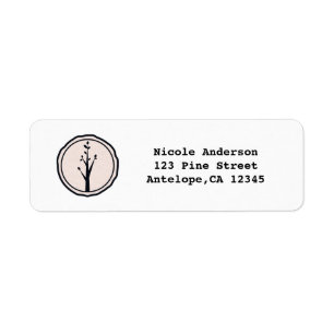 Little Rustic Tree Nature Wedding Invitation Label