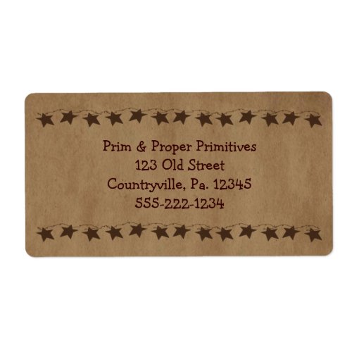 Little Rusty Stars Business Label