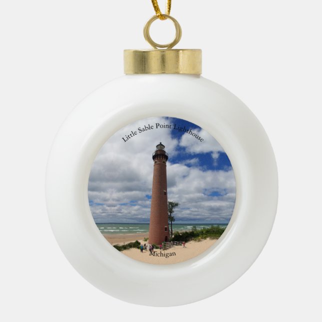 Little Sable Point Lighthouse ornament (Front)