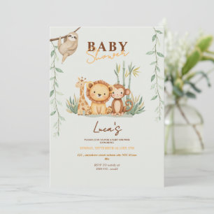 Little Safari Adventure Baby Shower Invitation