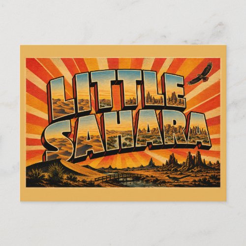 Little Sahara Oklahoma Sand Dunes Gypsum Hills Art Postcard