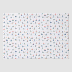 Little Sailboats Nautical 14x20 Tissue Paper