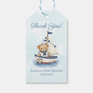 Little Sailor Baby Shower Favor Tag