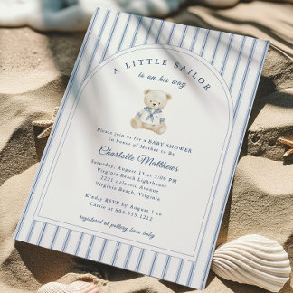 Little Sailor Baby Shower Invitation