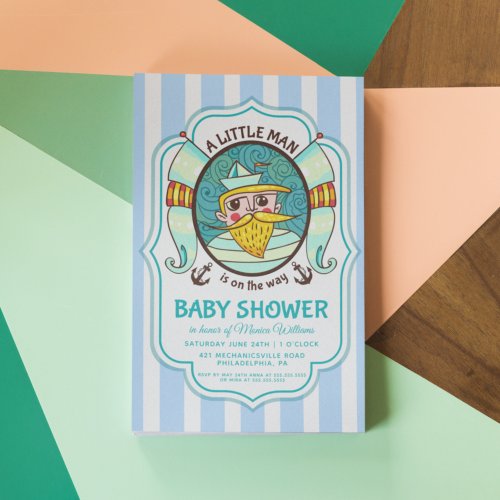 Little Sailor Baby Shower Invitation