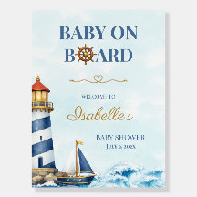 Little Sailor baby Shower Welcome Sign