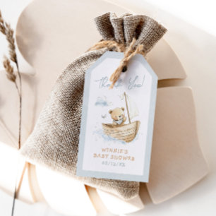 Little Sailor Bear Baby Shower Thank You Gift Tags