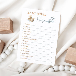 Little Sailor Bear Baby Word Scramble Game Card