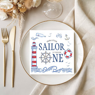 Little Sailor Nautical Birthday Party Napkins