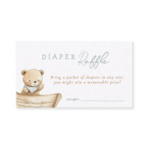 Little Sailor Teddy Bear Baby Shower Diaper Raffle