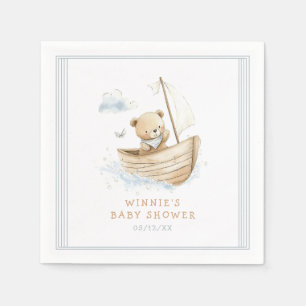 Little Sailor Teddy Bear Baby Shower Napkins