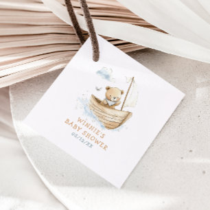 Little Sailor Teddy Bear Baby Shower Thank You Favor Tags
