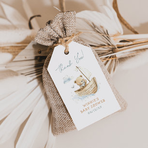 Little Sailor Teddy Bear Baby Shower Thank You Gift Tags